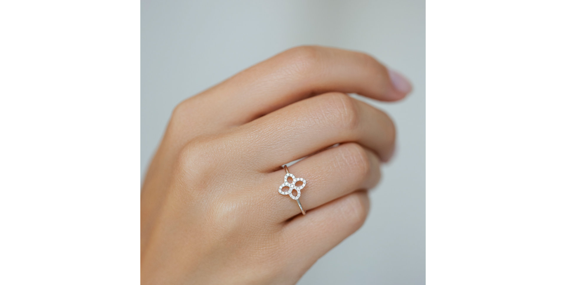 Prsten s diamanty Glamorous Petals