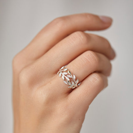 Prsten s diamanty Heavenly Leaves