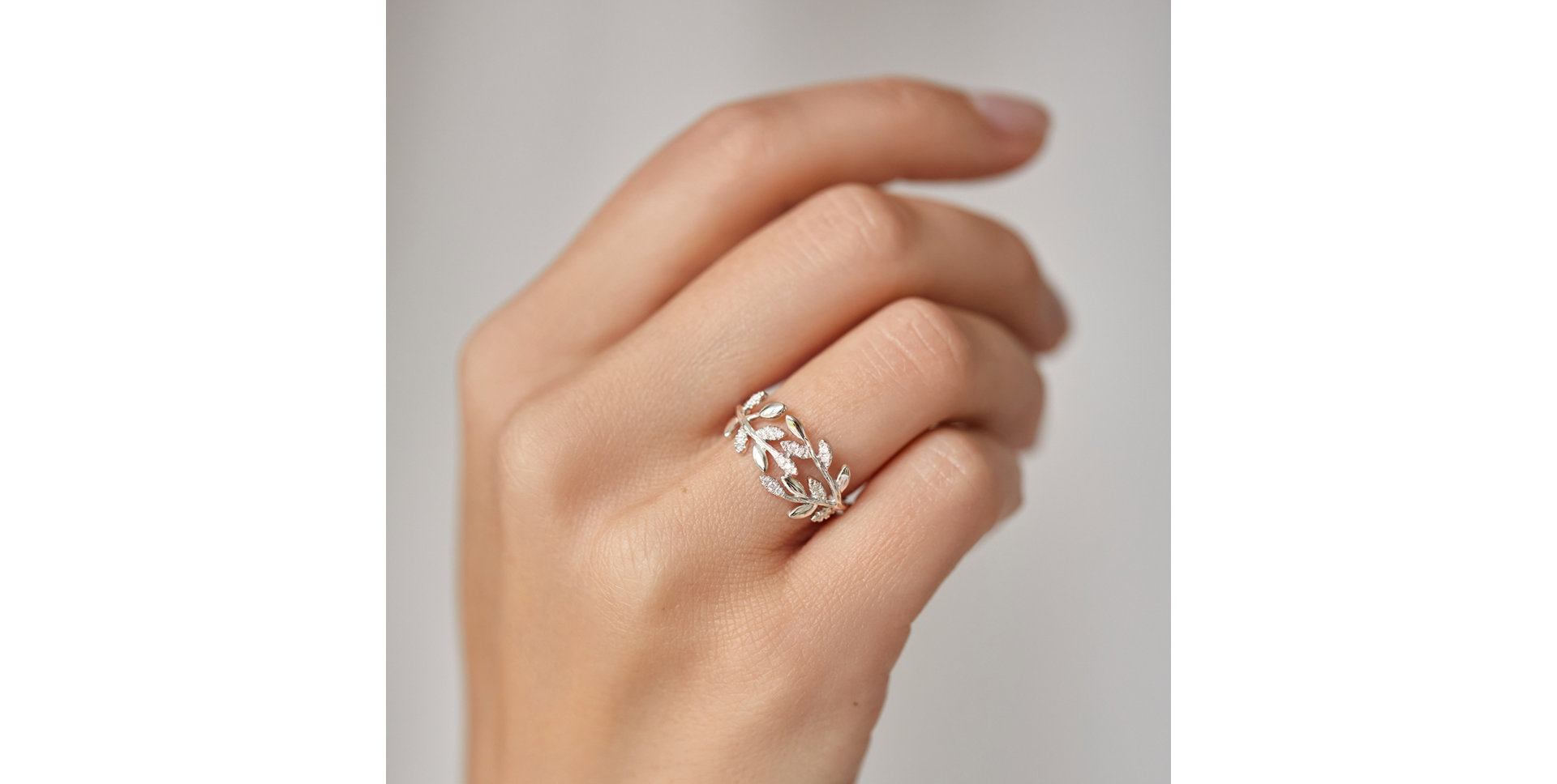 Prsten s diamanty Heavenly Leaves