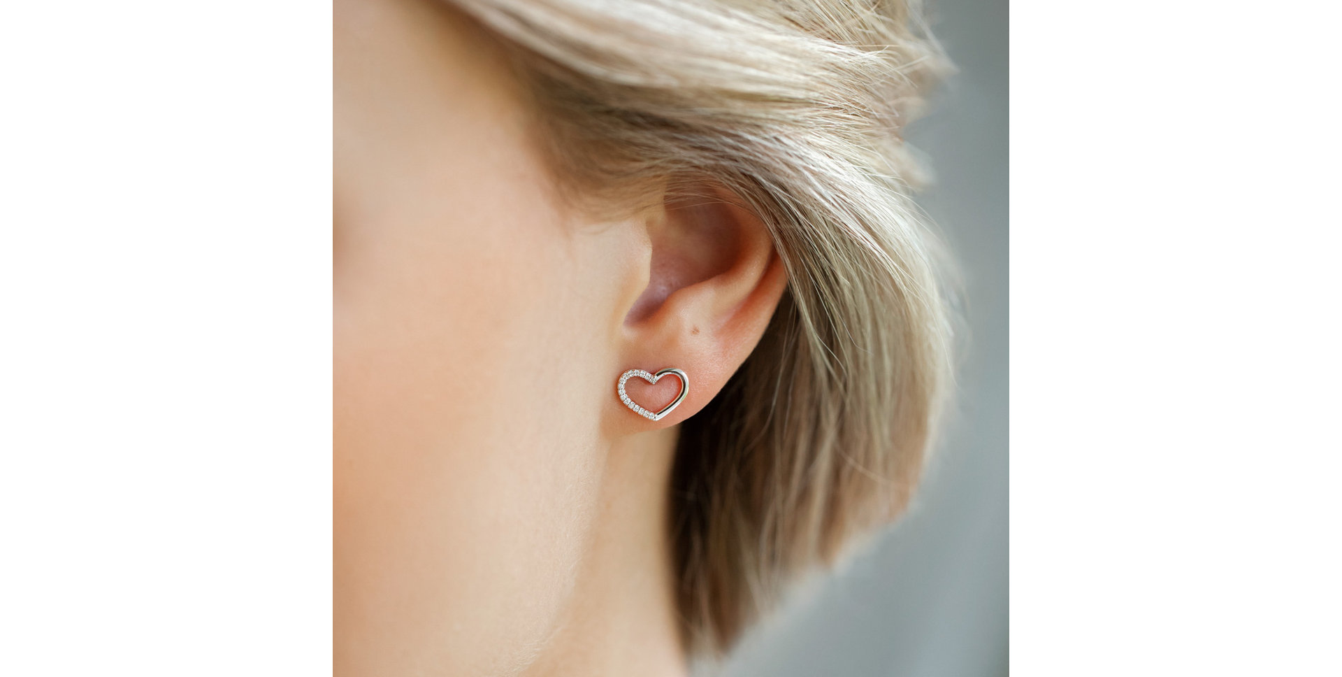 Náušnice s diamanty Sparkling Heart