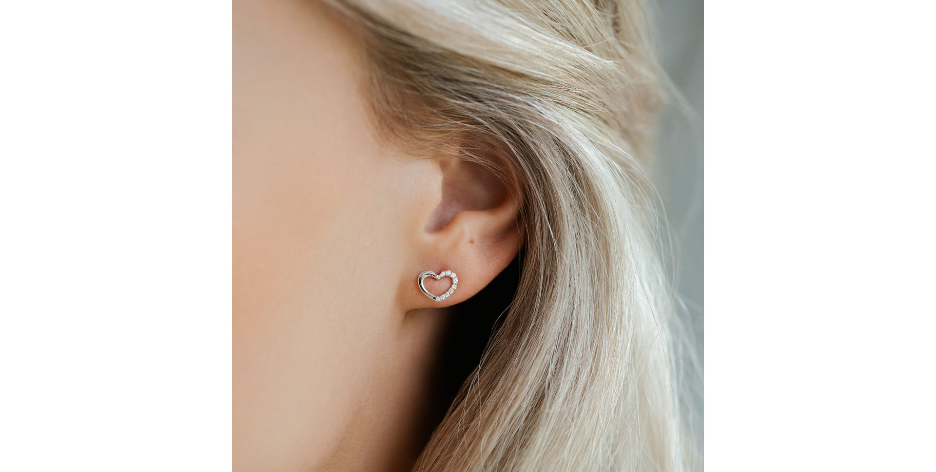 Náušnice s diamanty Sparkling Heart