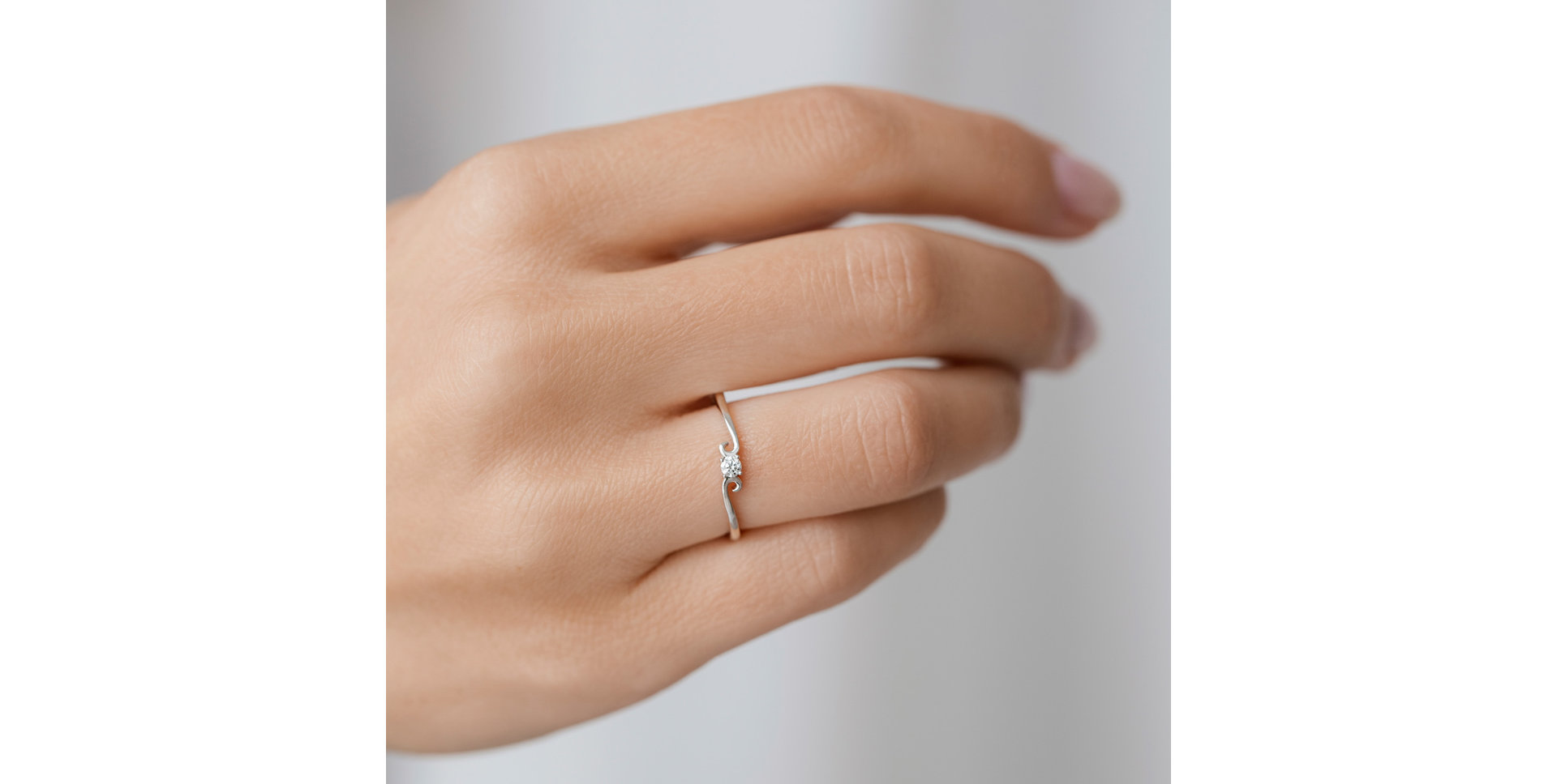 Prsten s diamantem Baroque Love