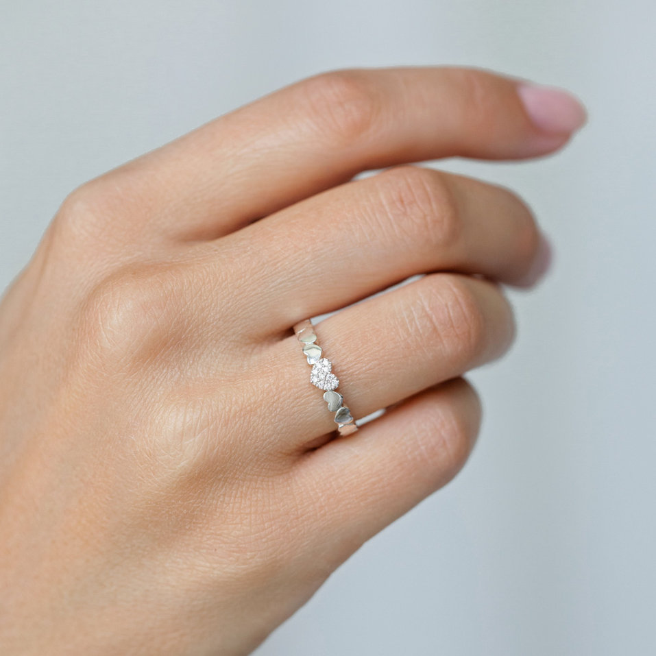 Prsten s diamanty Heart Galaxy