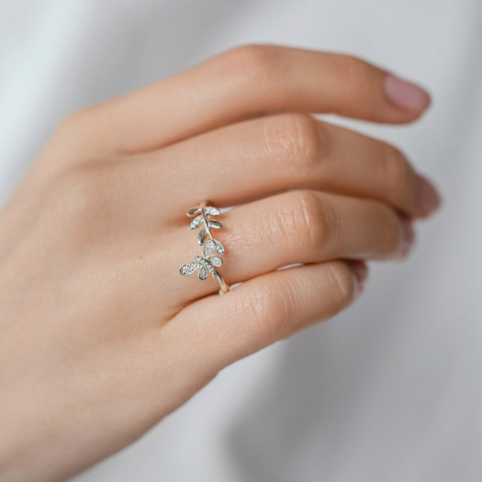 Prsten s diamanty Butterfly