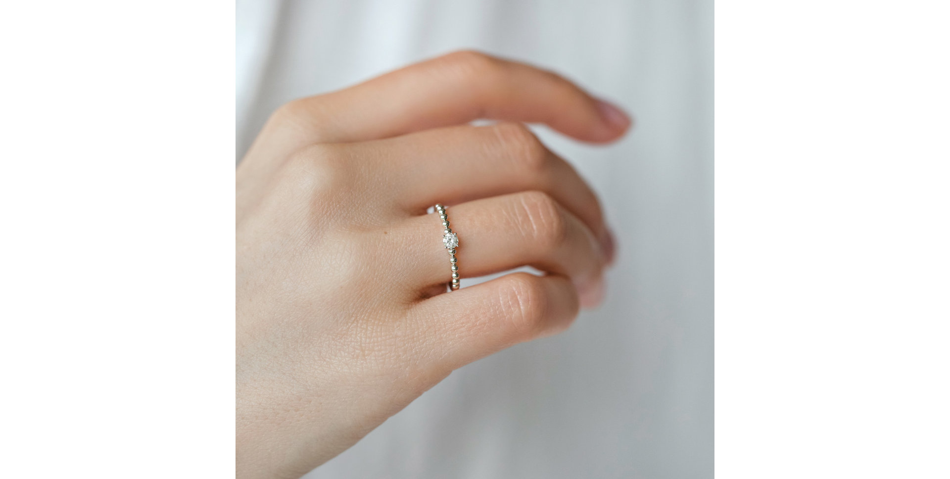 Prsten s diamantem Bubble Love