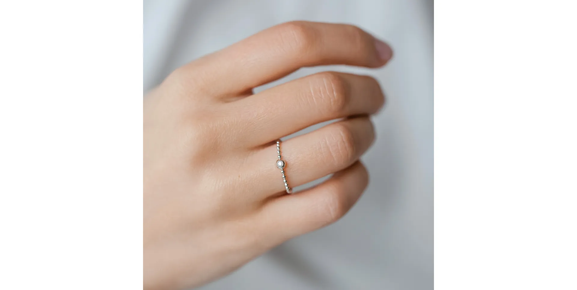 Prsten s diamantem Bubble Kiss