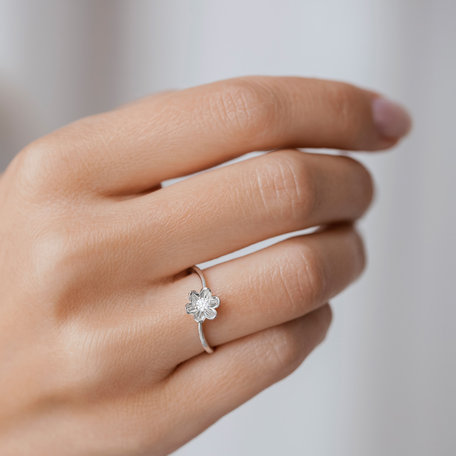 Prsten s diamantem Shiny Blossom