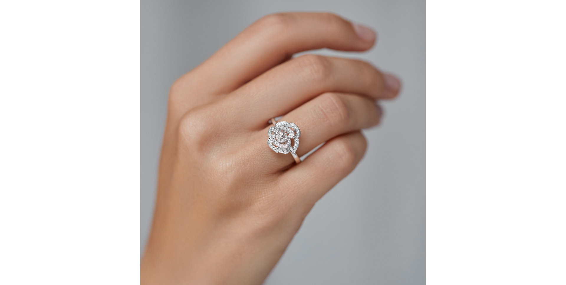 Prsten s diamanty Noble Flower