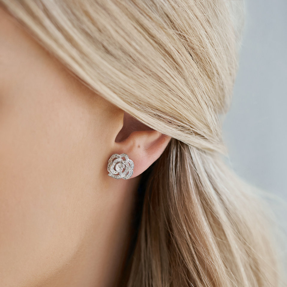 Náušnice s diamanty Rose Spirit