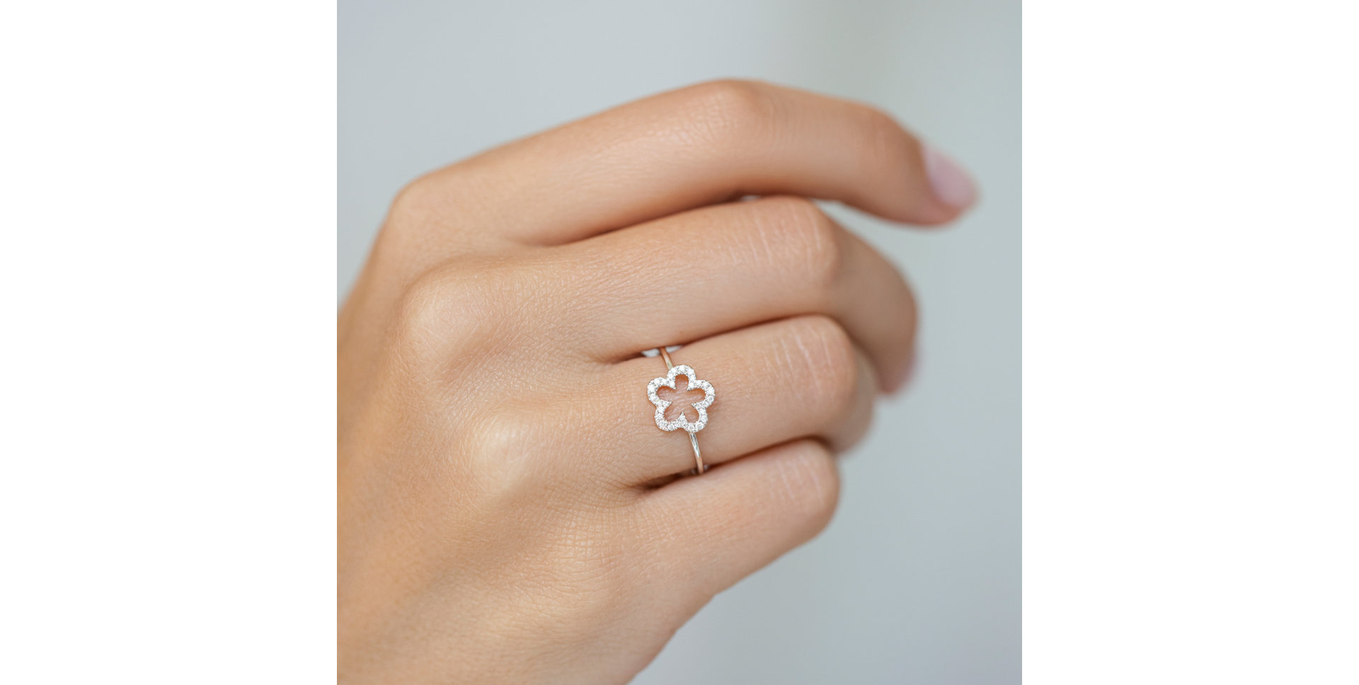 Prsten s diamanty Glamour Flower