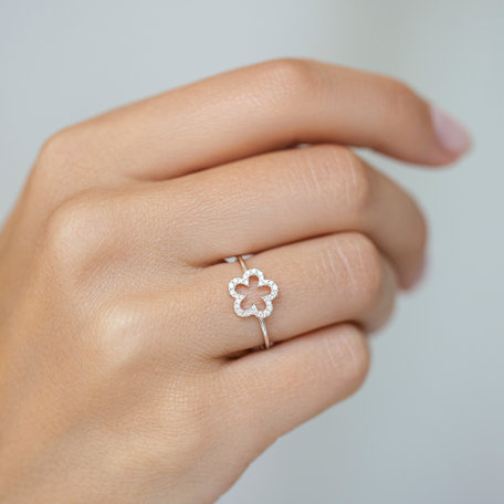 Prsten s diamanty Glamour Flower