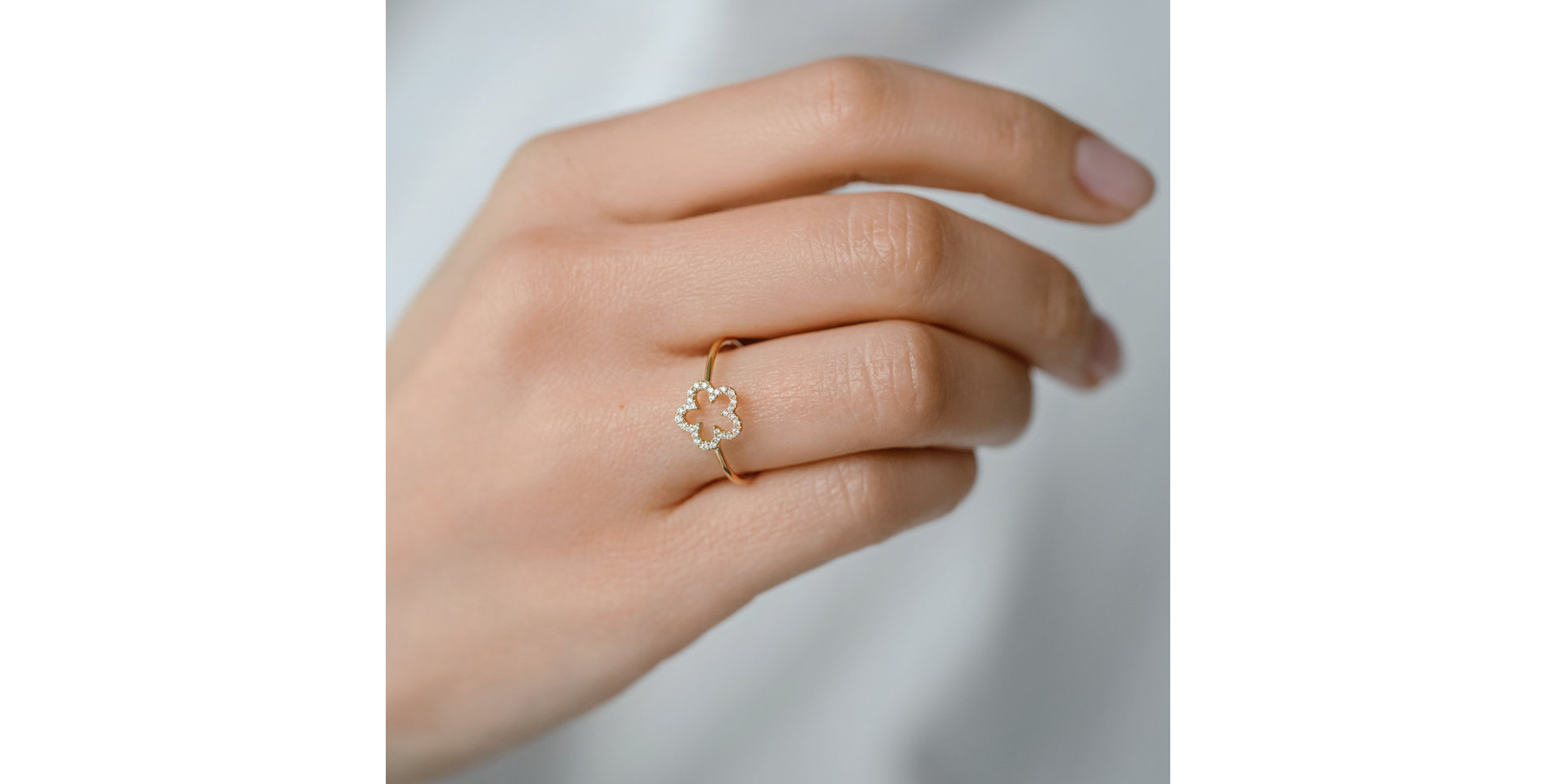 Prsten s diamanty Glamour Flower