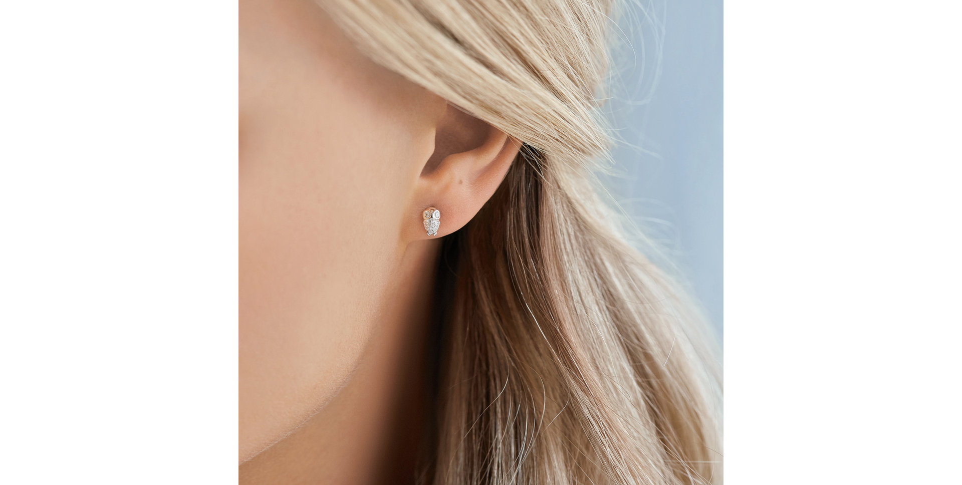 Náušnice s diamanty Bright Owl