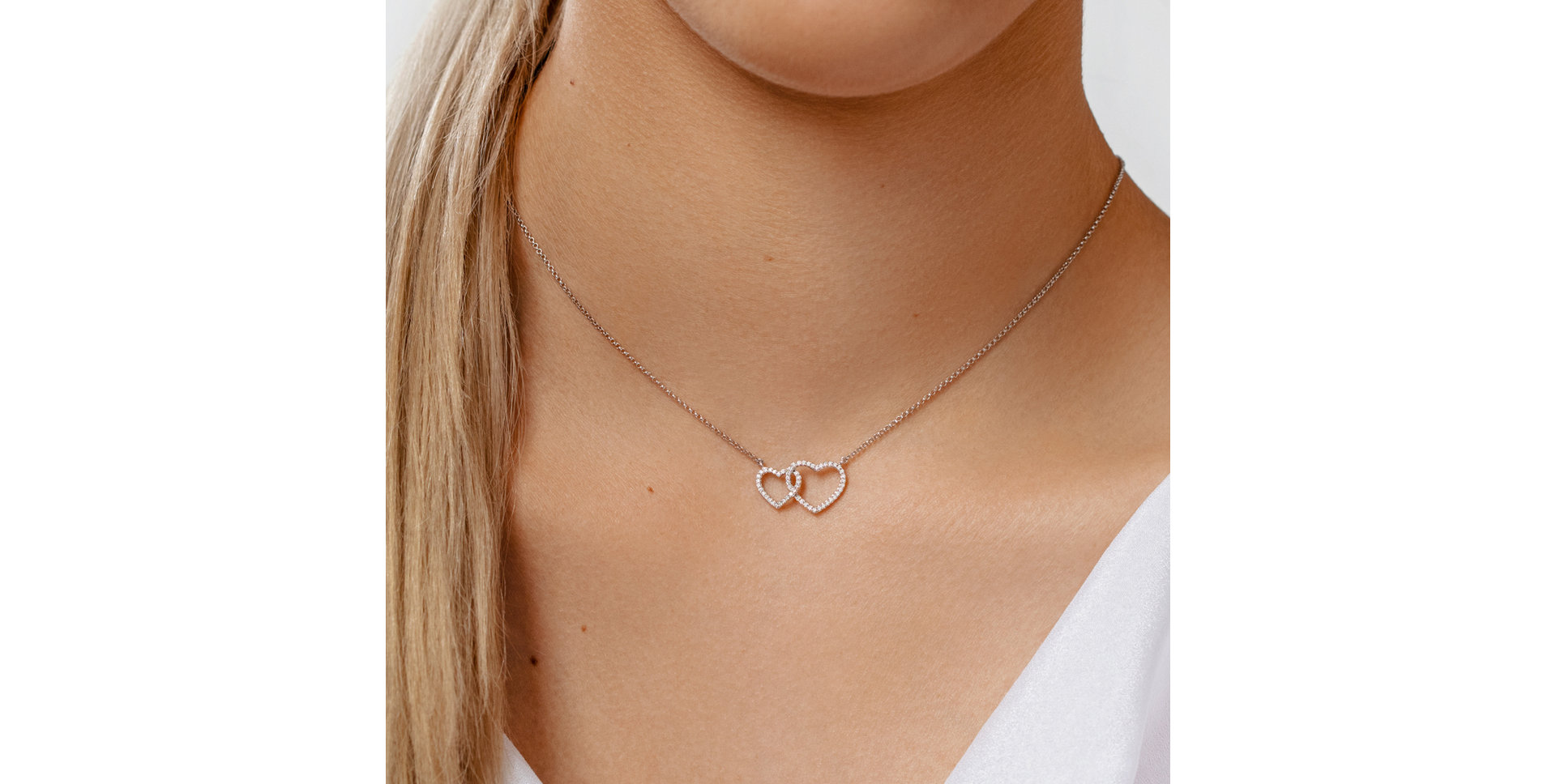 Náhrdelník s diamanty Hearts