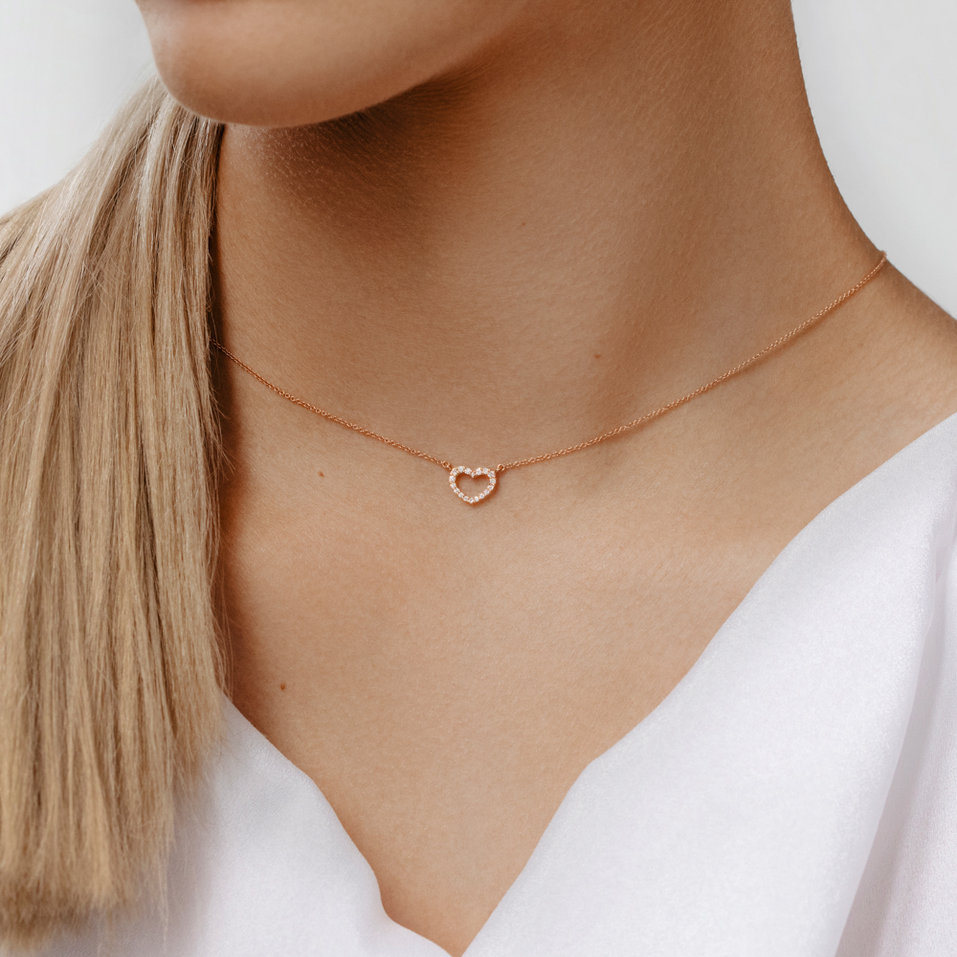 Náhrdelník s diamanty Precious Heart