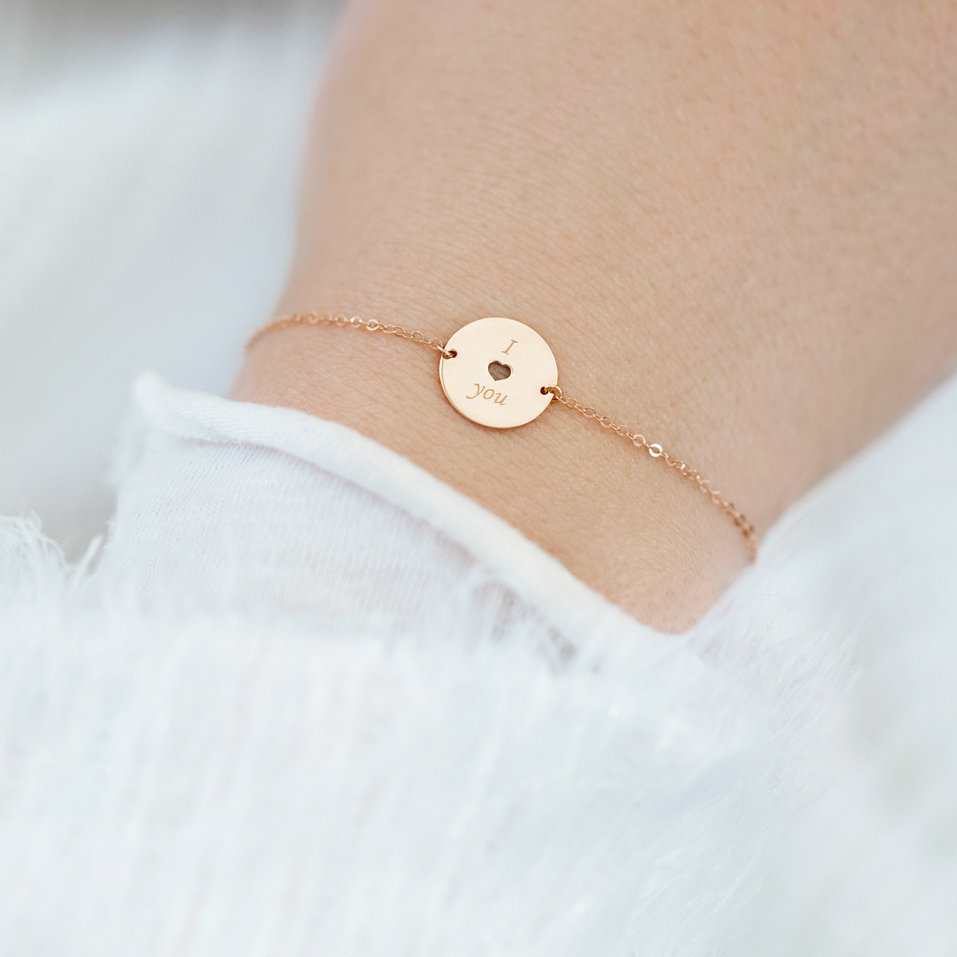 Náramek s diamantem I love you