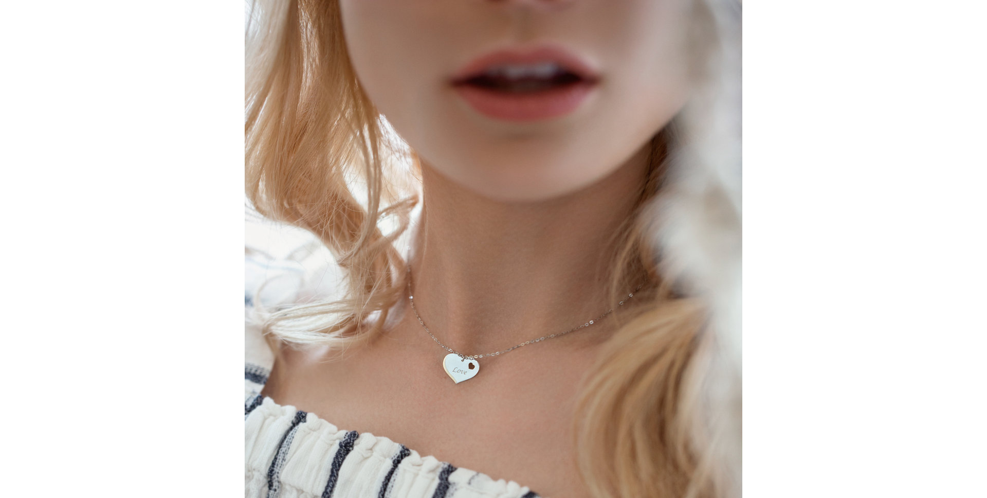 Náhrdelník s diamantem Double Love