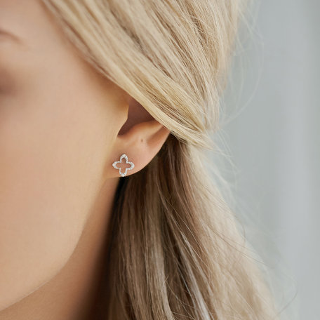 Náušnice s diamanty Glossy Magic