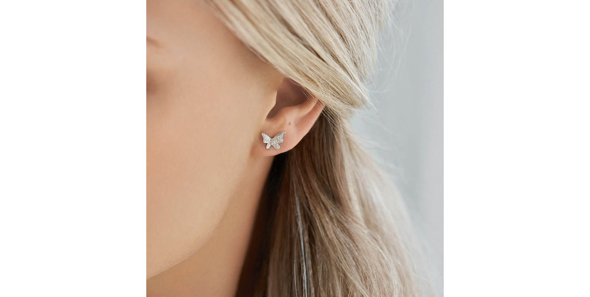 Náušnice s diamanty Magic Butterfly