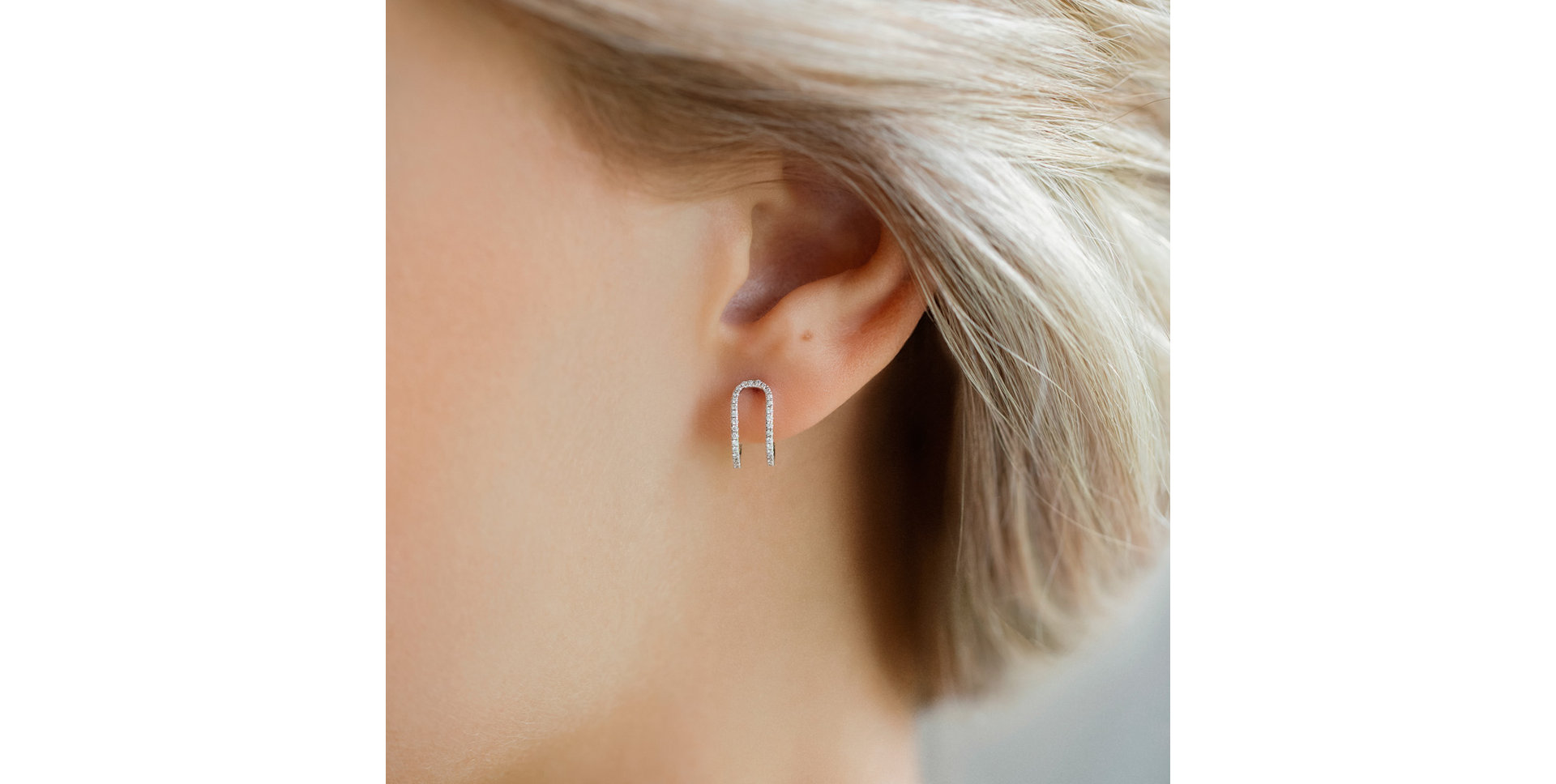 Náušnice s diamanty Diamond Clip