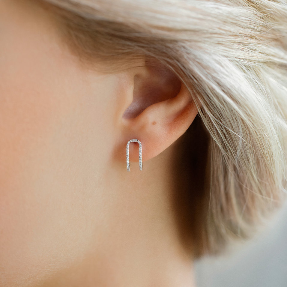 Náušnice s diamanty Diamond Clip