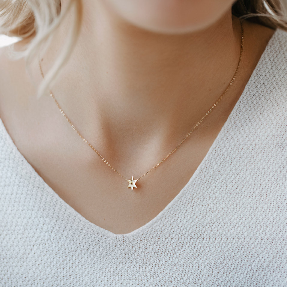 Náhrdelník s diamantem Amazing Star