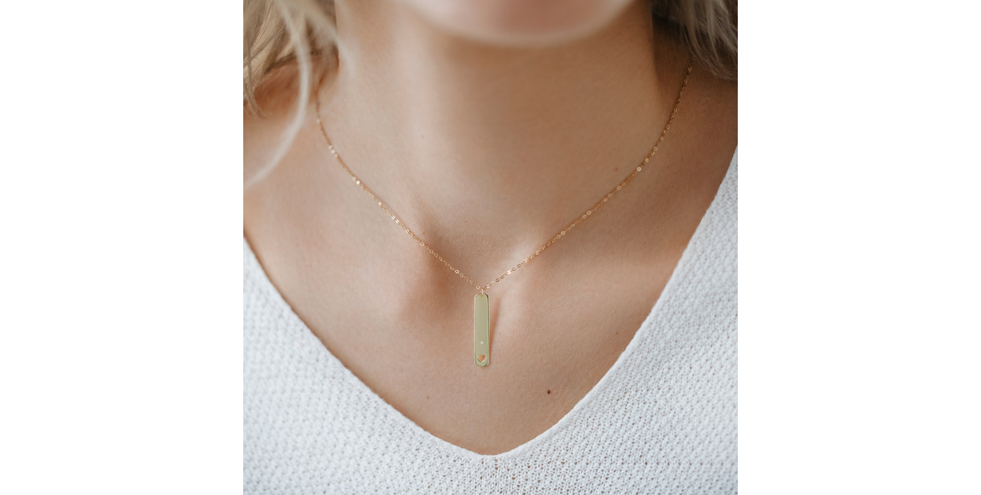 Náhrdelník s diamantem Military Heart