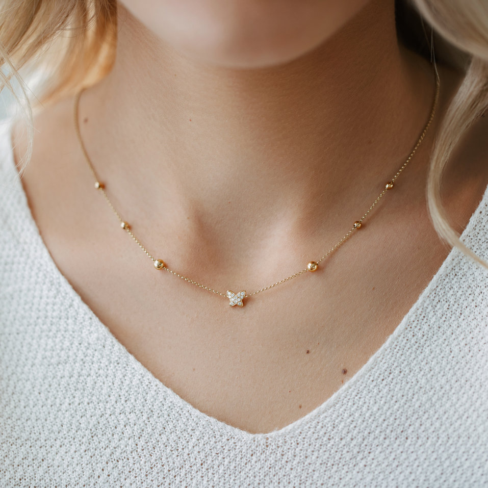 Náhrdelník s brilianty Night Waterfall