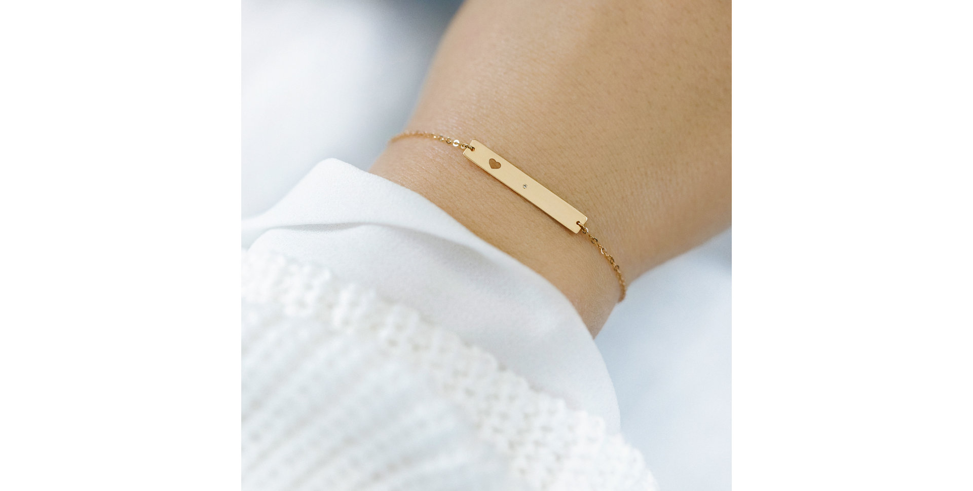 Náramek s diamantem Heart