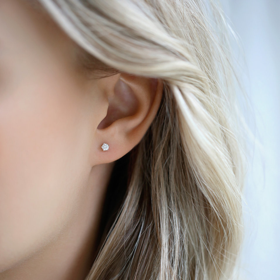 Náušnice s diamantem Star Secret