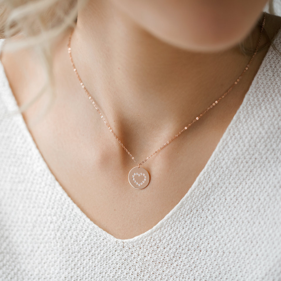 Náhrdelník s diamanty Diamonds Heart