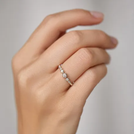 Prsten s diamanty Shiny Triple