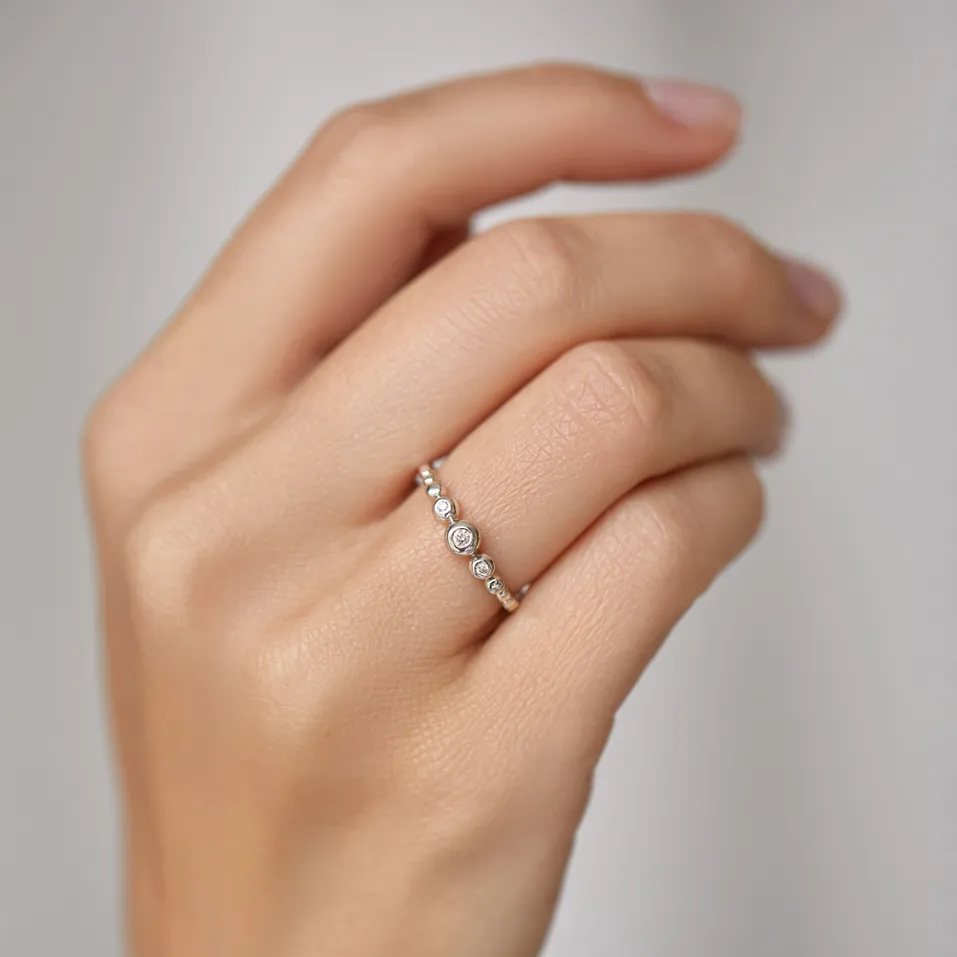 Prsten s diamanty Shiny Triple