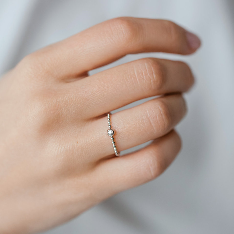 Prsten s diamantem Bubble Kiss