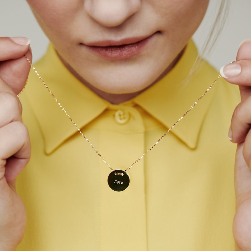 Náhrdelník s diamantem Love Stamp