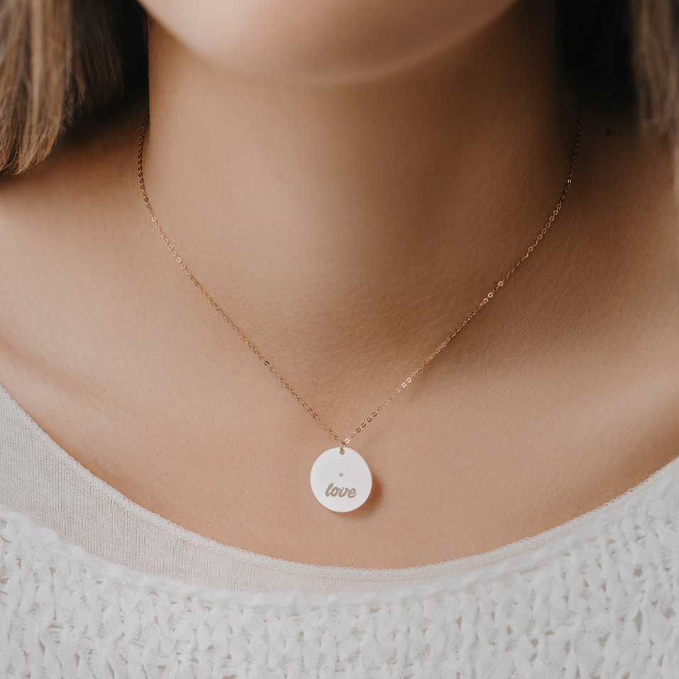 Náhrdelník s diamantem Oval Love