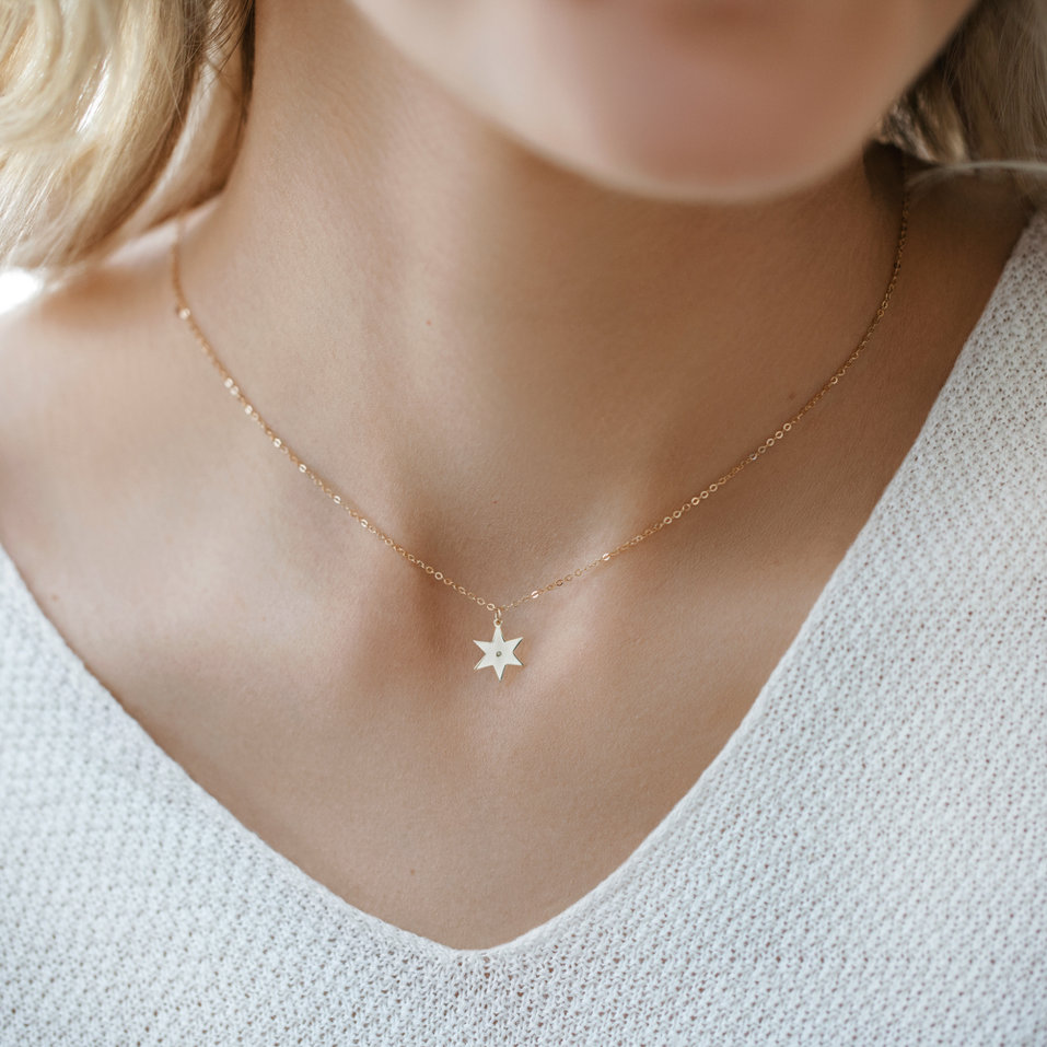 Náhrdelník s diamantem Star