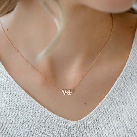 Náhrdelník s diamantem Initials