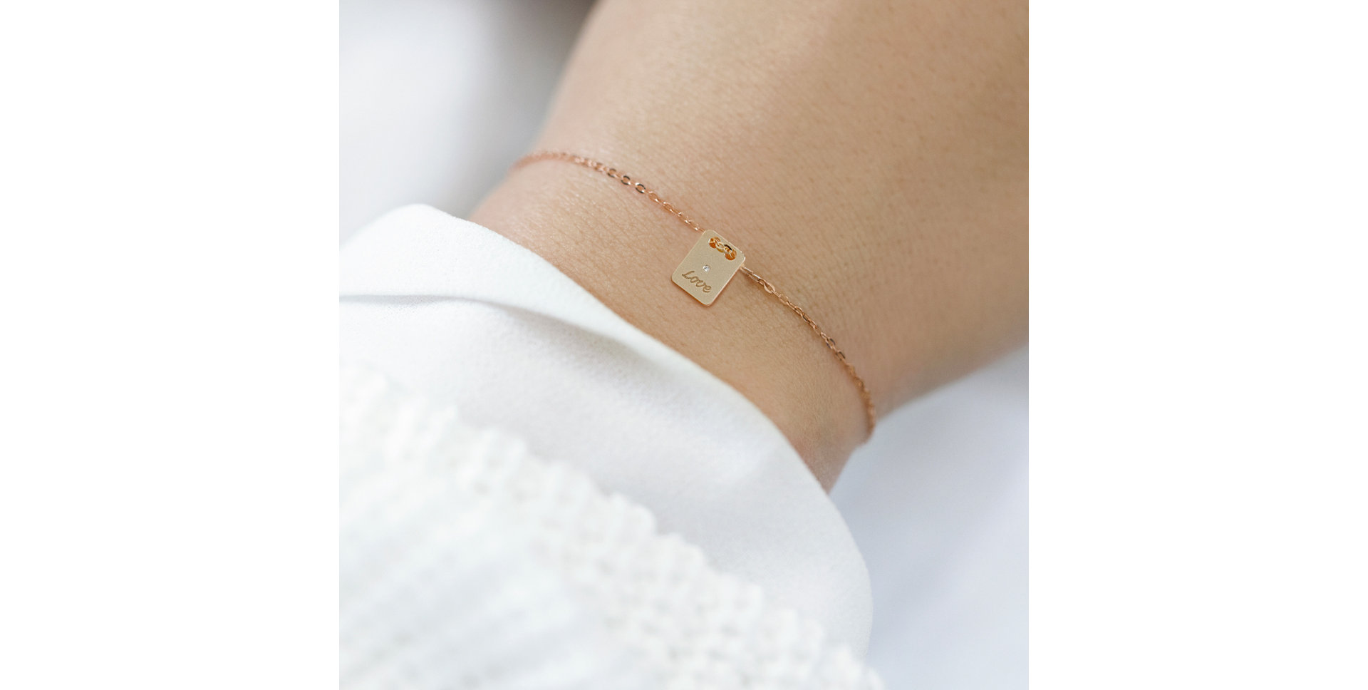 Náramek s diamantem Military Mini