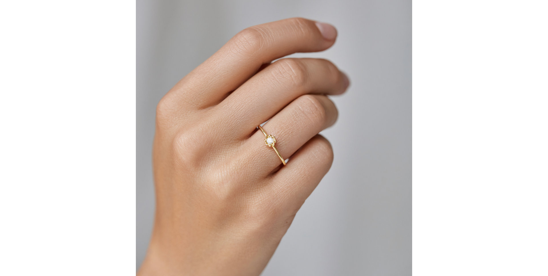 Prsten s diamantem Gorgeous Flower