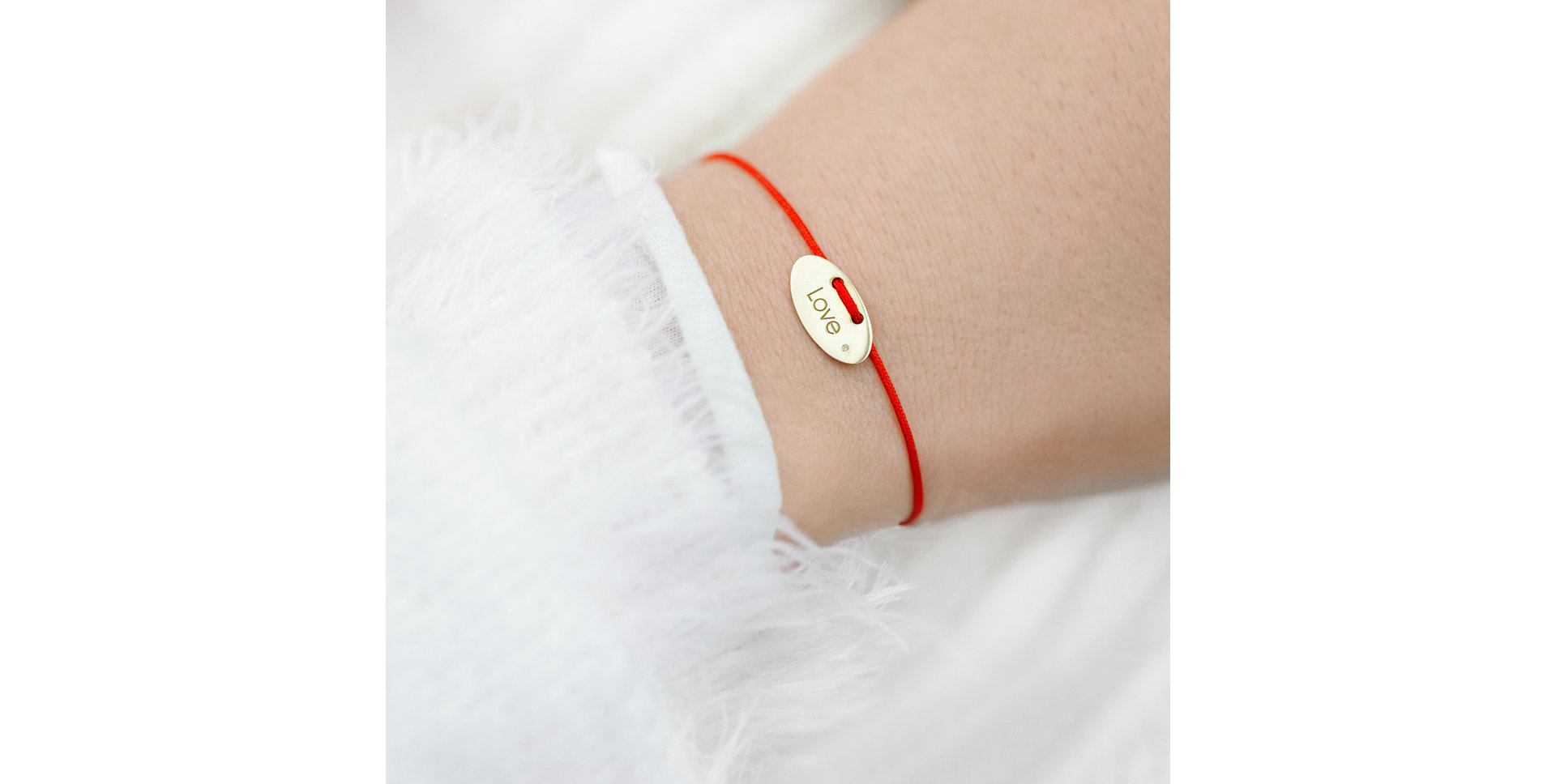 Diamantový náramek se šňůrkou Stamp