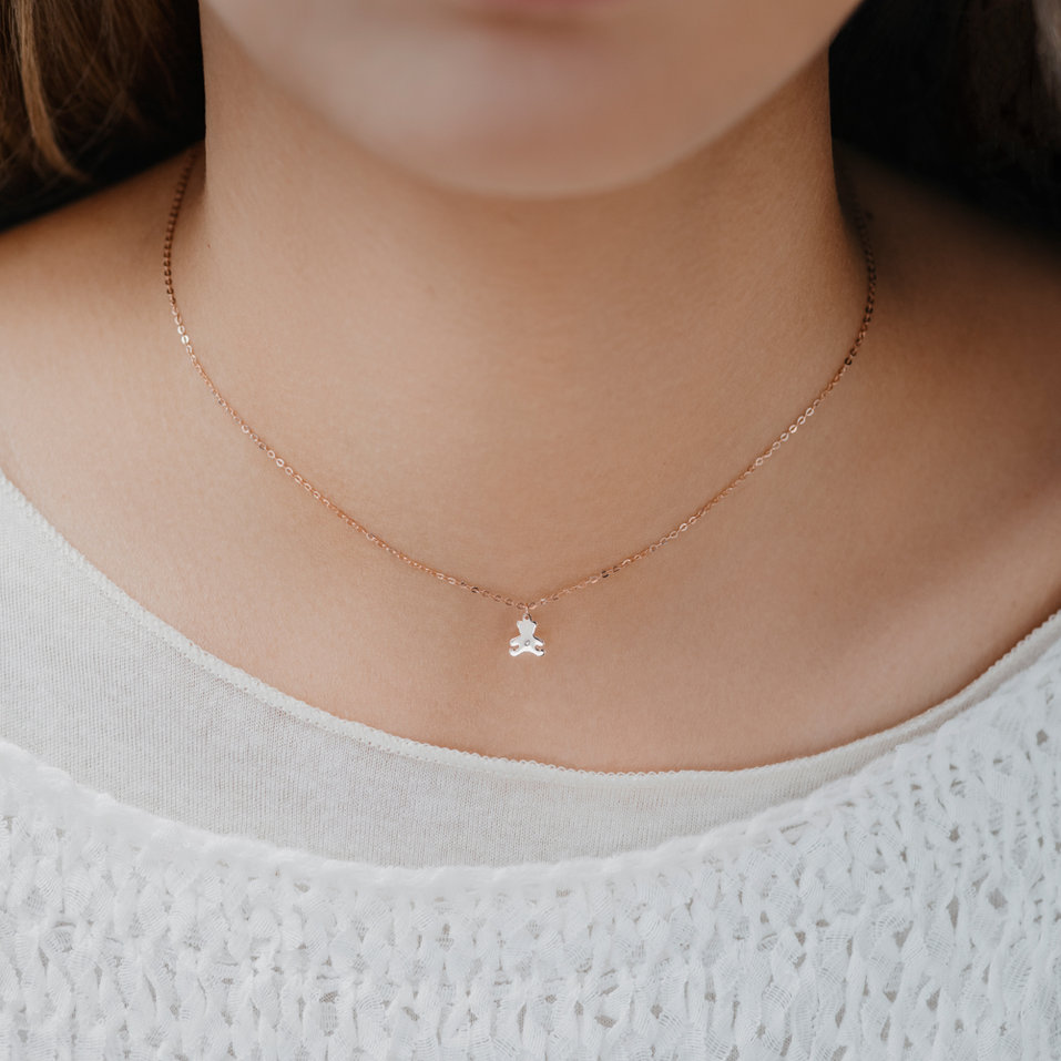 Náhrdelník s diamantem Teddy Bear