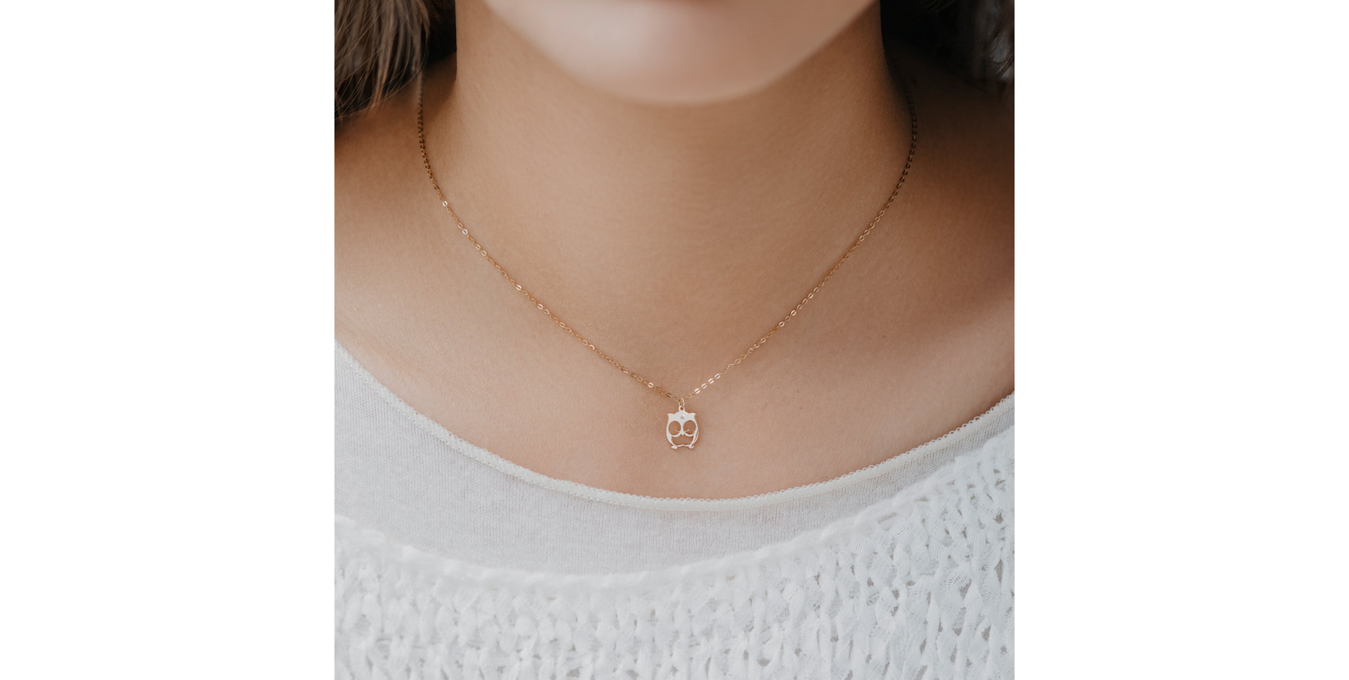 Náhrdelník s diamantem Lovely Owl