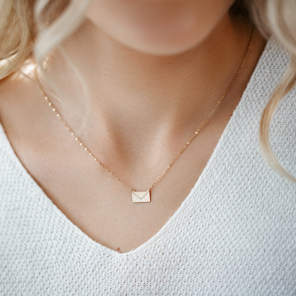 Náhrdelník s diamanty Letter of Love