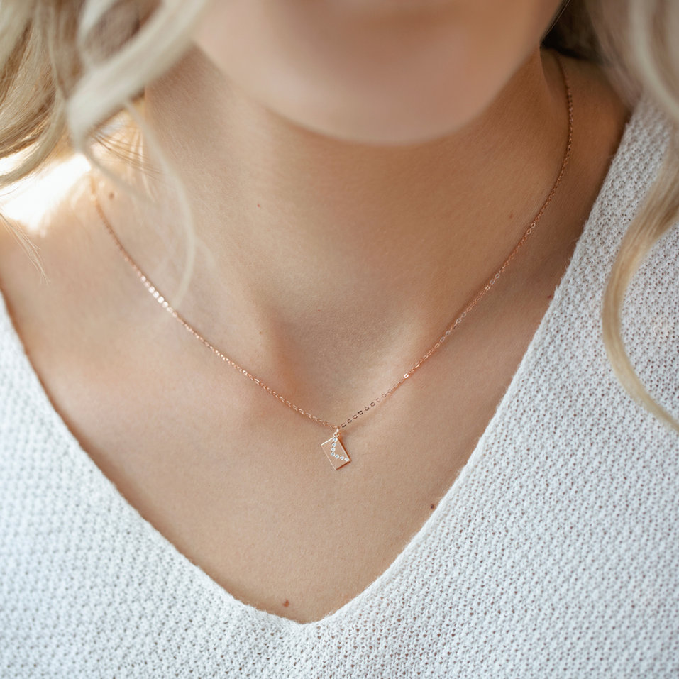 Náhrdelník s diamanty Diamond Envelope