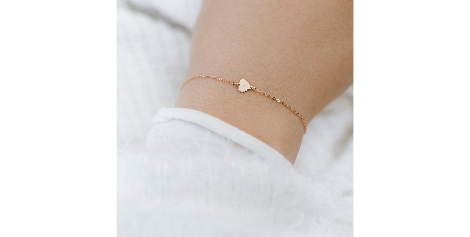 Náramek s diamantem Diamond Heart