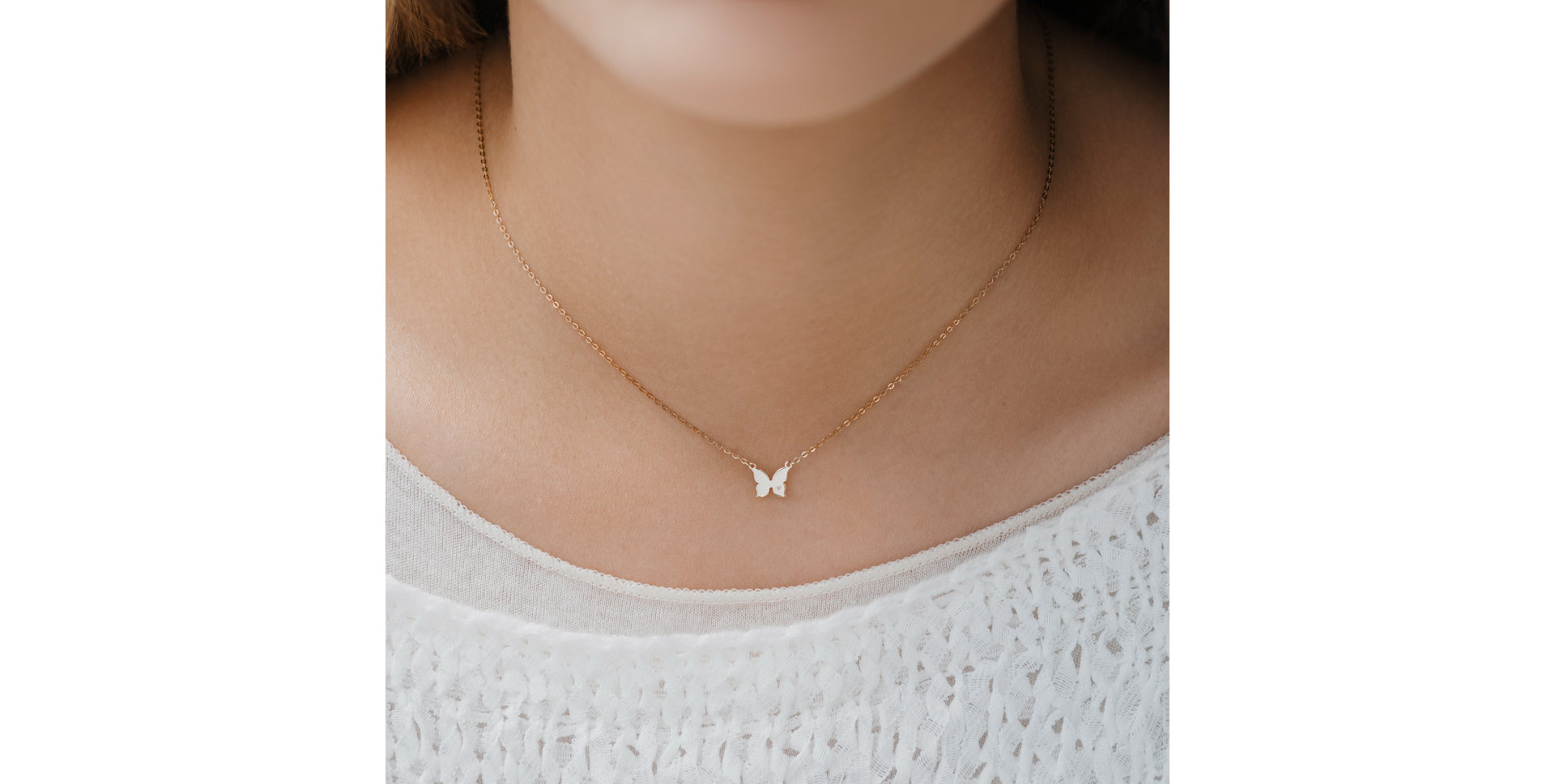 Náhrdelník s diamantem Extra Butterfly