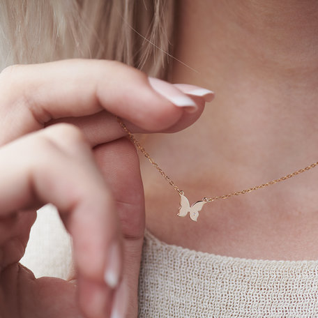 Náhrdelník s diamantem Extra Butterfly