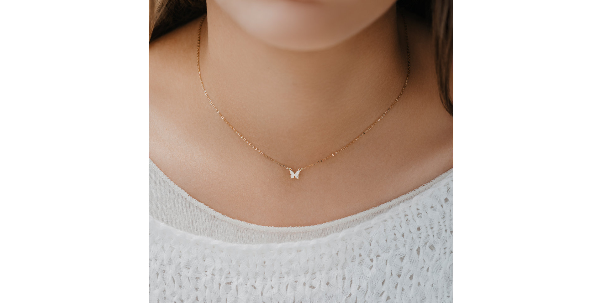 Náhrdelník s diamantem Extra Butterfly