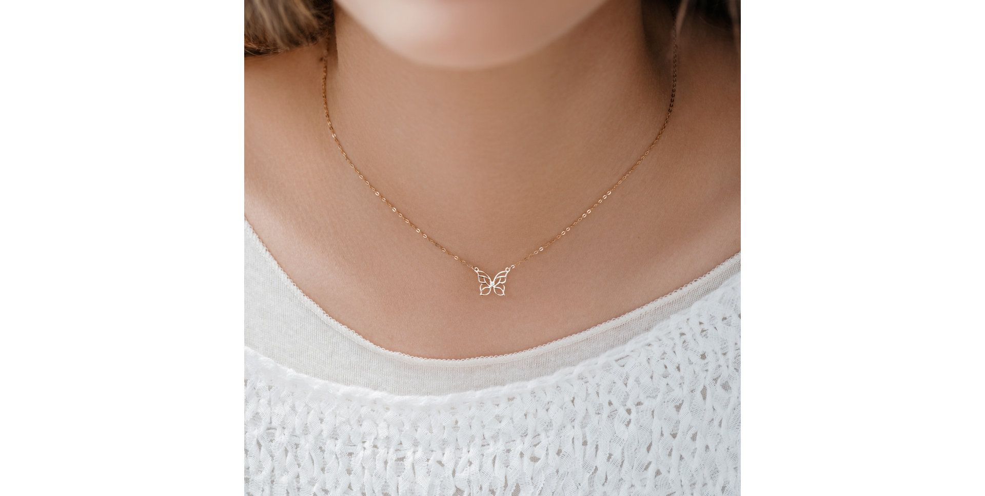 Náhrdelník s diamantem Fantasy Butterfly